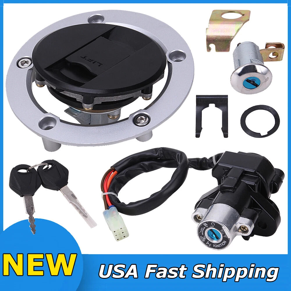 Ignition Switch Gas Cap cover Seat Lock Key Set For Suzuki GSXR600 750 2004-2015