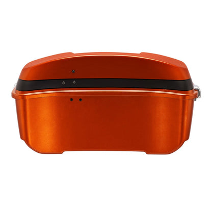 King Trunk Fit For Harley Street Road Glide 14-26 Scorched Orange / Black Denim