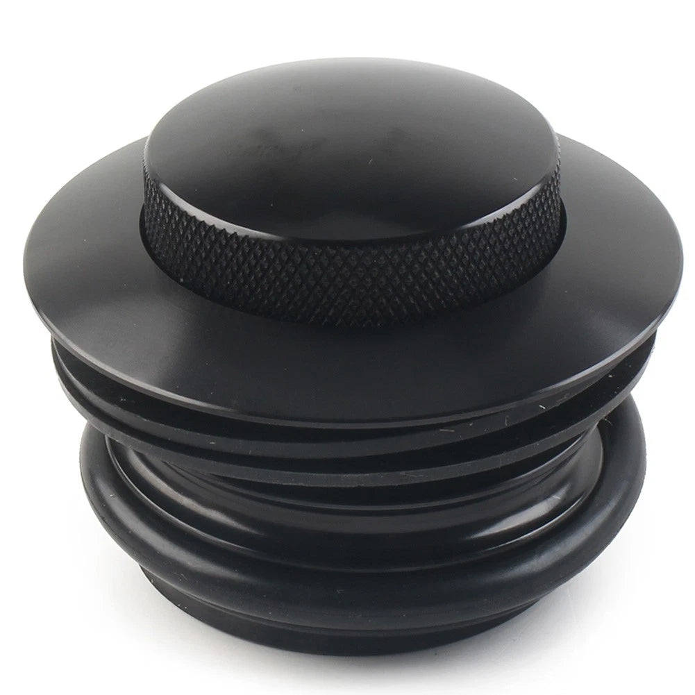 Black Motorcycle Left Hand Thread Fuel Tank Gas Cap Cover For Harley 1982-2017