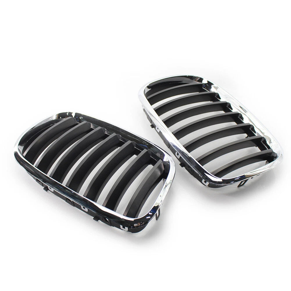 Front Bumper Mesh Grille Slat Grill For BMW E70 X5 & E71 X6 2008-13 Pair Car US