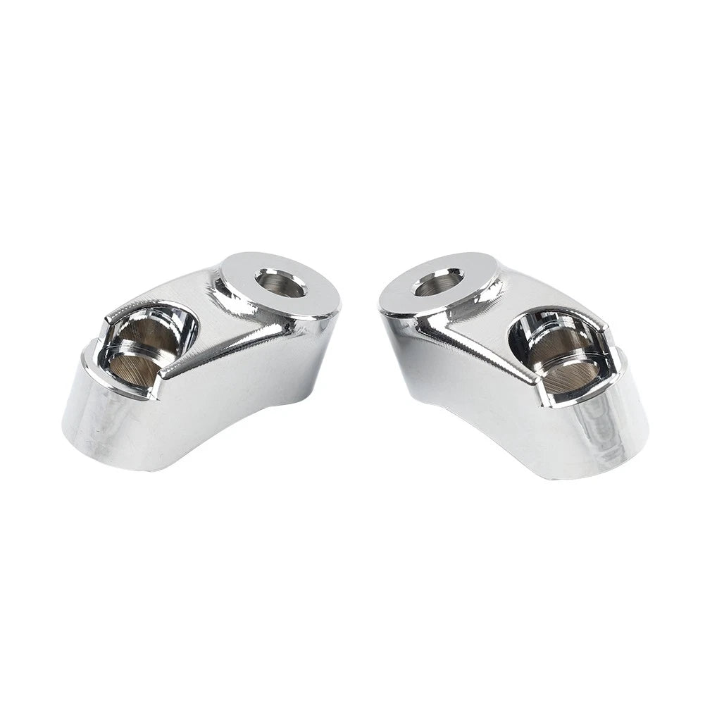 Chrome 39MM 49MM Front Turn Signal Mount Bracket Relocation Kit For Harley Dyna