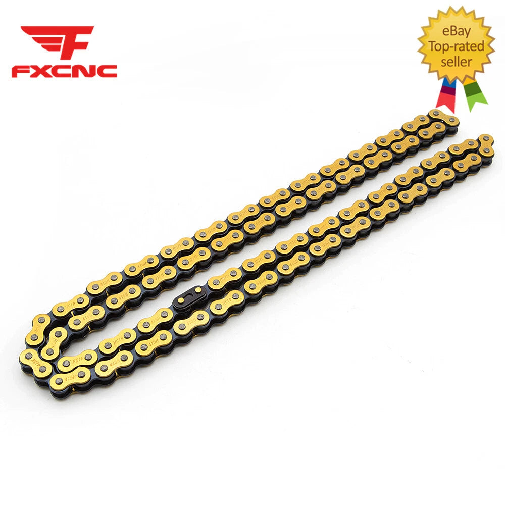 415H Motorcycle Chain 49cc 50cc 60cc 66cc 80cc Motorized 110 Links Steel 1pcs