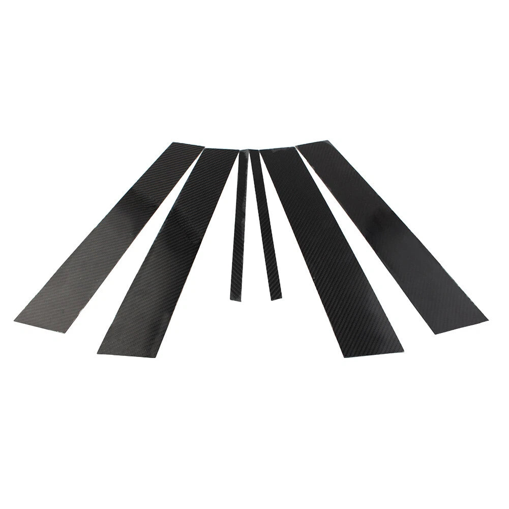 6x Exterior Door Window B Pillar Post Cover Trim For Alfa Romeo Giulia 2017-2021