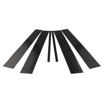 6x Exterior Door Window B Pillar Post Cover Trim For Alfa Romeo Giulia 2017-2021