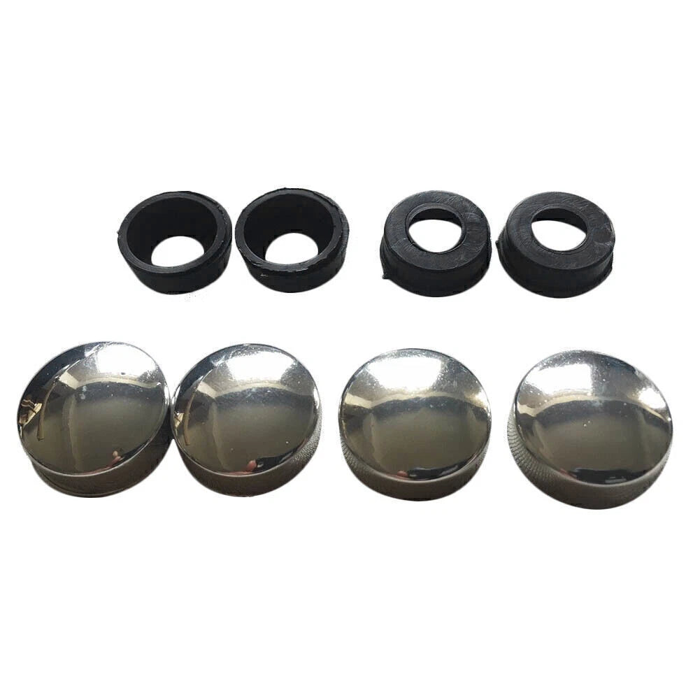 License Plate Frame Tag Cover With Screw Caps Stainless Steel Metal Car 2pcs USA