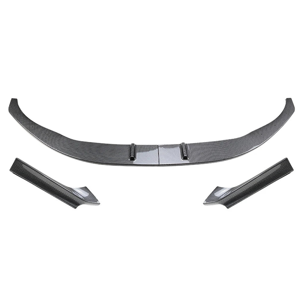 Front Bumper Spoiler Lip+Side Cover Trim Carbon For BMW 2 Series F22 F23 M Sport