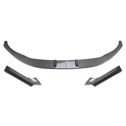 Front Bumper Spoiler Lip+Side Cover Trim Carbon For BMW 2 Series F22 F23 M Sport