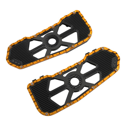 Driver Rider Footboard Floorboard Fit For Harley Electra Glide 09-24 Black Gold