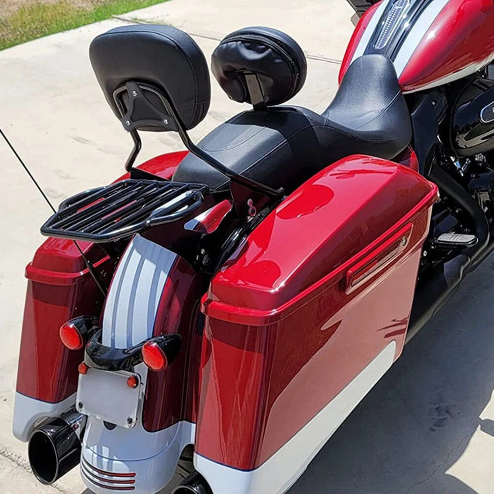 Backrest Sissy Bar & Two-Up Luggage Rack For 09-22 Harley Road King Street Glide