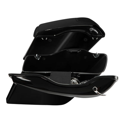 Hard Saddlebags 5 x 7"Speaker Grill & Bracket Fit For Harley Softail FLST 84-17
