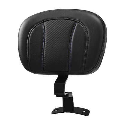 Black Driver Rider Backrest Pad Fit For Harley Road King Street Glide 2009-2023