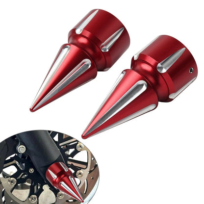 Front Axle Cap Nut Cover 3.6" For Harley Softail 07+ Dyna 08+ Street Glide Red