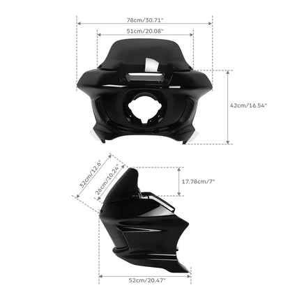 Headlight Fairings Windshield Bracket For Harley Street Bob Low Rider FXST 18-25