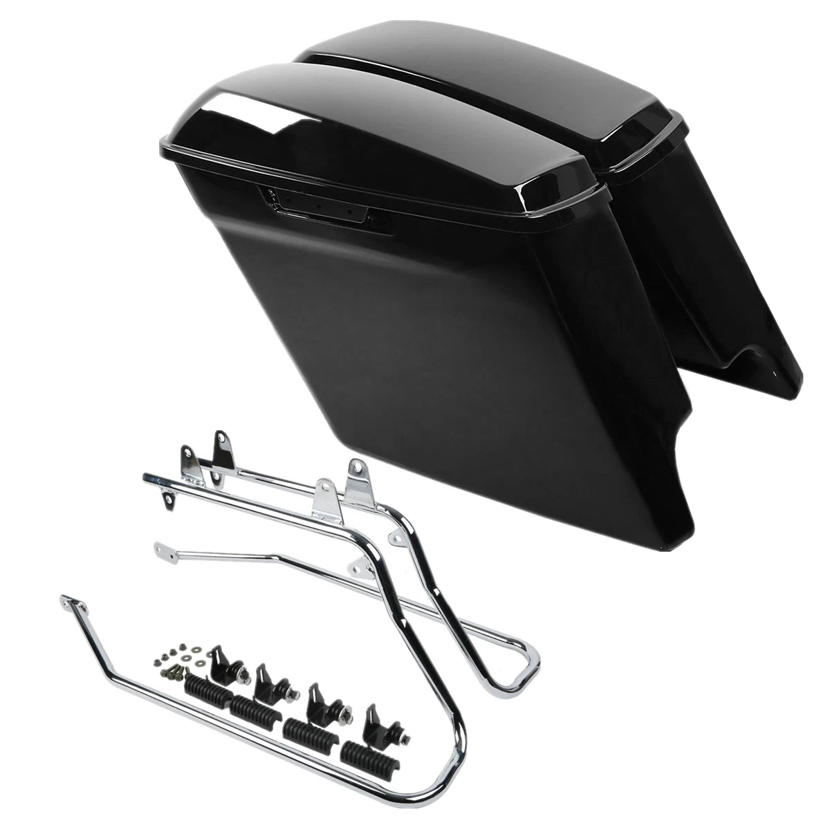 5'' Stretched Saddlebags & Conversion Brackets For Harley Heritage Softail 84-17