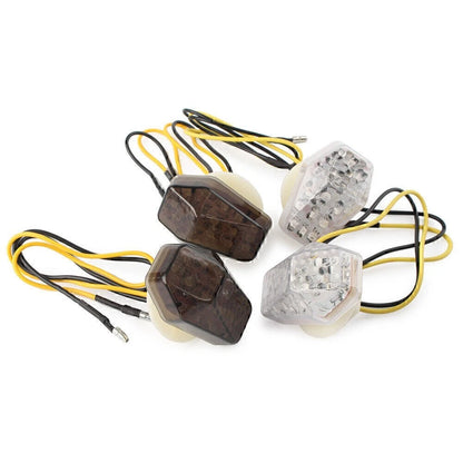 Amber LED Turn Signal Lights Clear Lens For Suzuki GSXR600 750 1000 SV650 1000