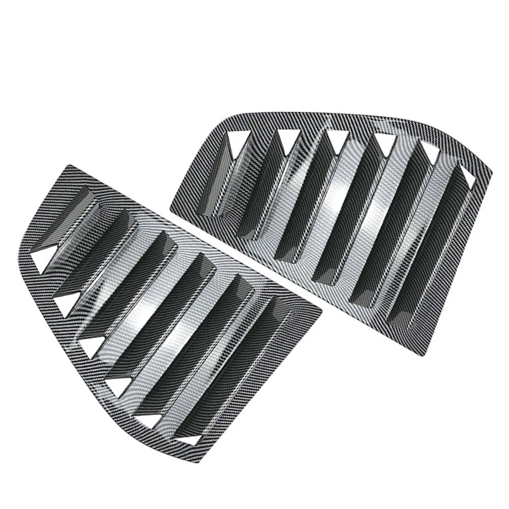 Carbon Fiber Look Rear Window Louver Shutter Cover For VW Golf MK5 2004-2008