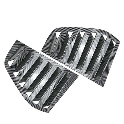 Carbon Fiber Look Rear Window Louver Shutter Cover For VW Golf MK5 2004-2008