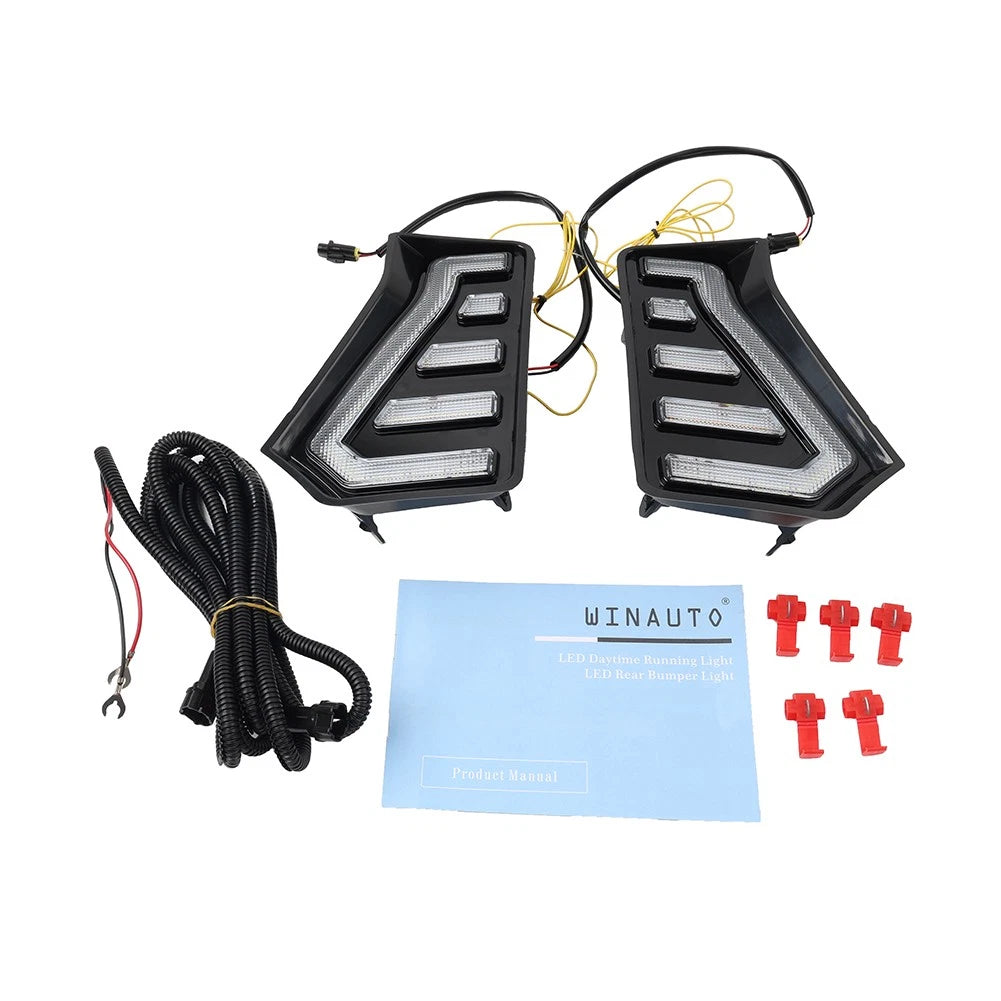 2x Front Fog Light Side Grille Daytime Running Light For Toyota Tacoma 2024-2025