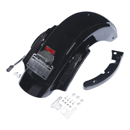 5" Stretched Saddlebags 5x7" Speaker Lids & Rear Fender For Harley Touring 09-13