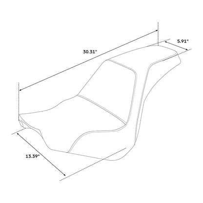Driver Passenger Seat Fit For Harley Softail Street Bob FXBB Standard 2018-23 22