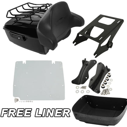 King Trunk Pad Rack Plate Docking Fit For Harley Touring Road Glide King 2014-Up