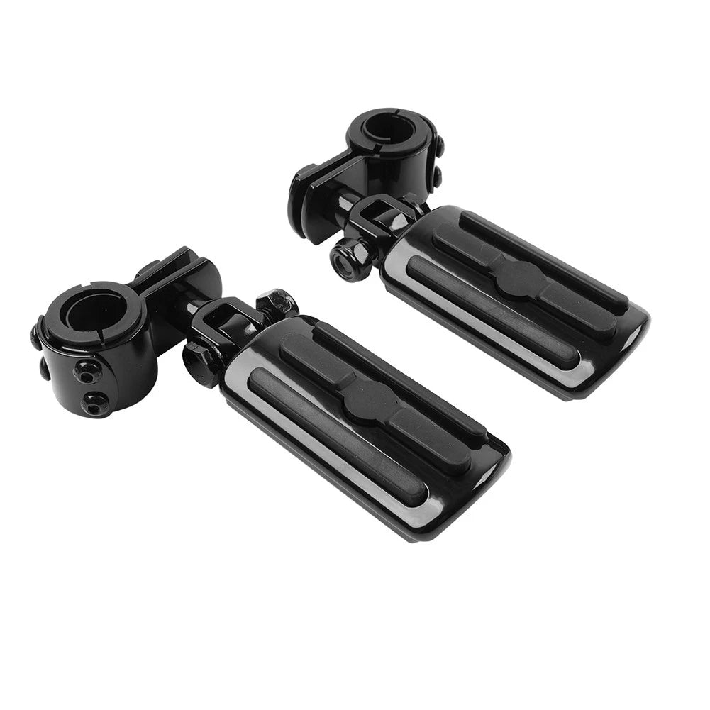 Motorcycle Highway Foot Pegs Rests 1" 1-1/4" Crash Bar Fit Harley Touring Fatboy