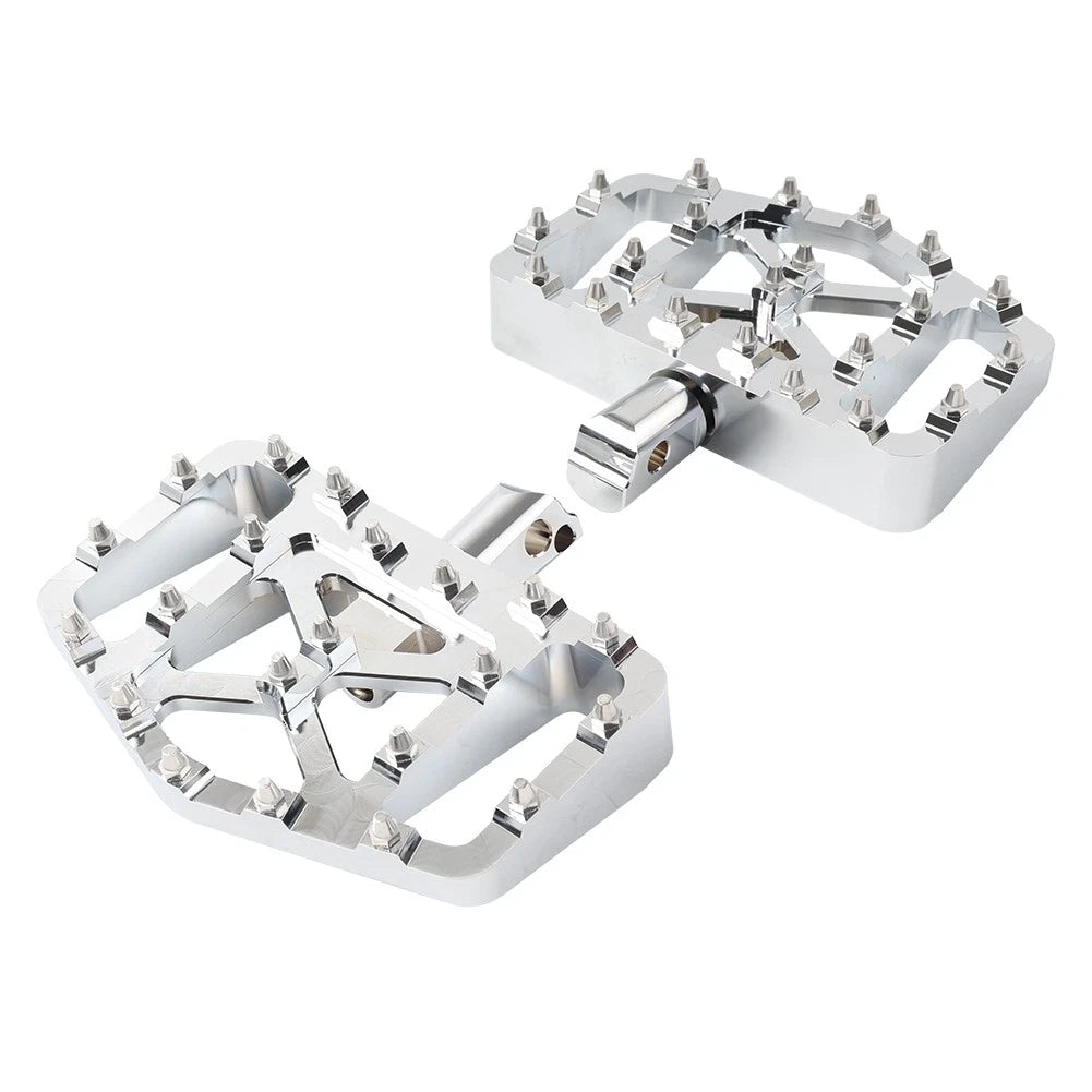 Chrome Rear FootPeg Passenger Pedal For Harley FXBB FXLR FXLRS FXLRST FXST FLSB