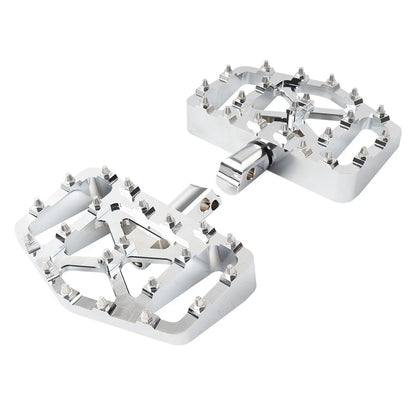 Chrome Rear FootPeg Passenger Pedal For Harley FXBB FXLR FXLRS FXLRST FXST FLSB