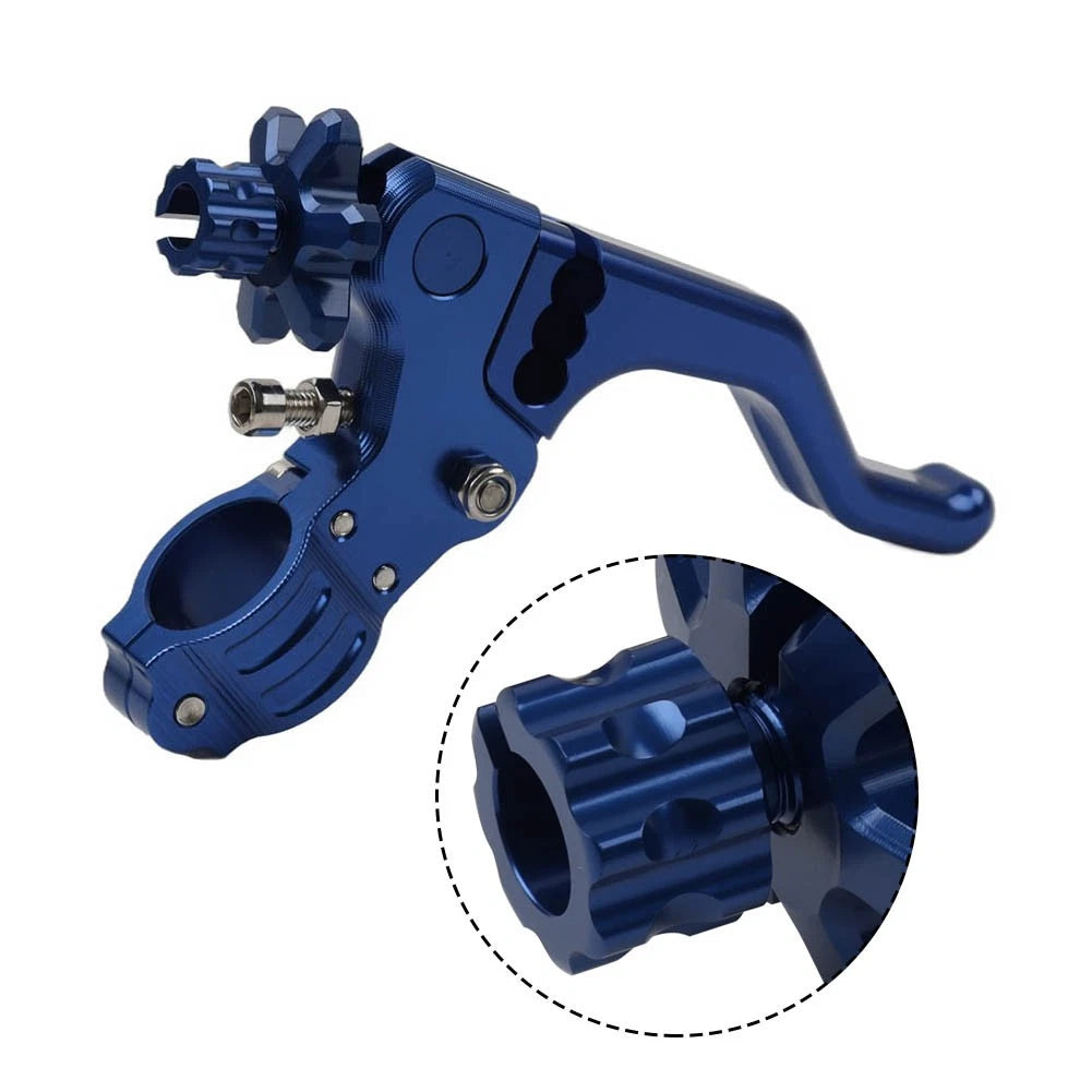 Stunt Clutch Lever Performance Cable Pull 7/8 1 Finger Universal Motorcycle Blue
