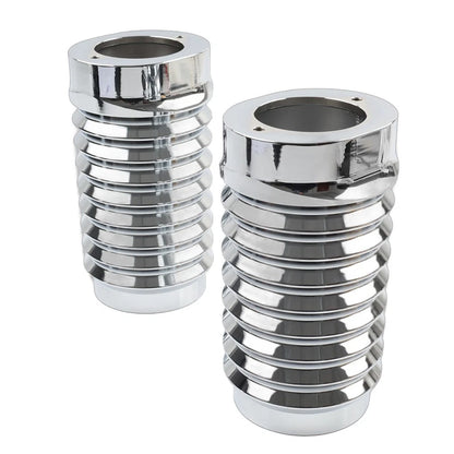 Retro Fork Boot Slider Covers Chrome Fit Harley Tour Road Street Tri Glide FLHR