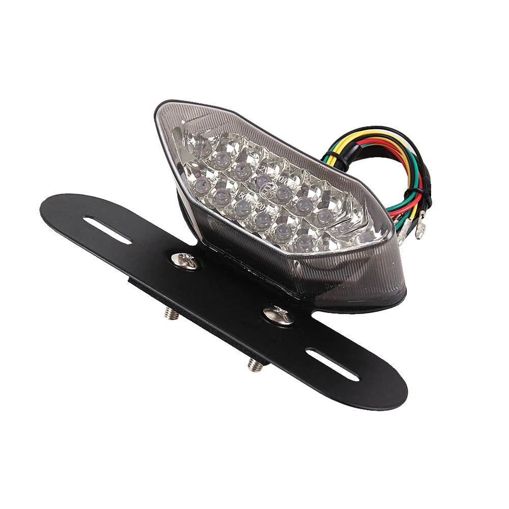 Motorcycle LED Turn Signals Brake Stop Light License Plate Integrated Tail Light
