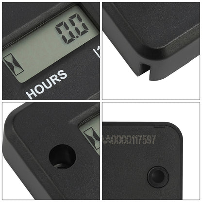 Waterproof Snowmobile LCD Marine Digital Hour Meter Gauge For Racing Motorcycle