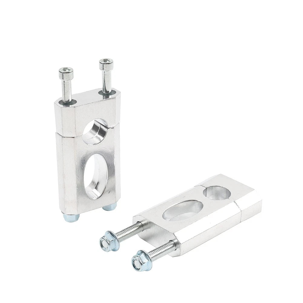 22mm 7/8'' Motor HandleBar Mount Clamp Risers For 50-125cc Dirt Pit Bike Silver