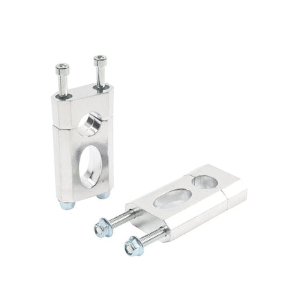 22mm 7/8'' Motor HandleBar Mount Clamp Risers For 50-125cc Dirt Pit Bike Silver