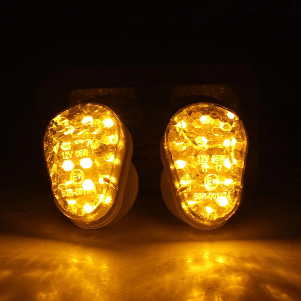 Turn Signal Light Amber LED Lamp Smoke Lens For Kawasaki Ninja ZX6R ZX7R ZX9R US