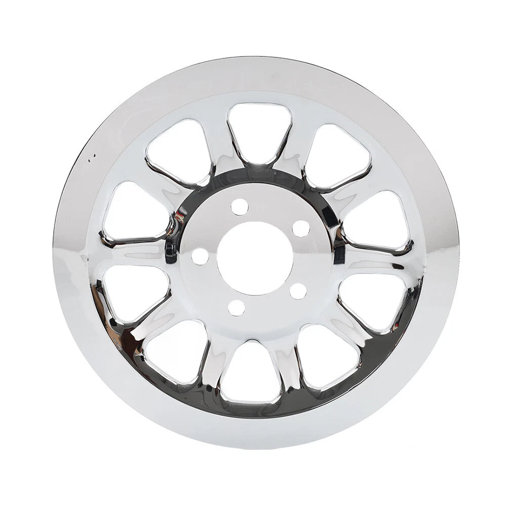 Outer Rear Pulley Cover Insert For Harley Softail Fat Boy FLST FXST Chrome Motor