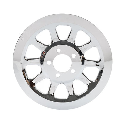 Outer Rear Pulley Cover Insert For Harley Softail Fat Boy FLST FXST Chrome Motor
