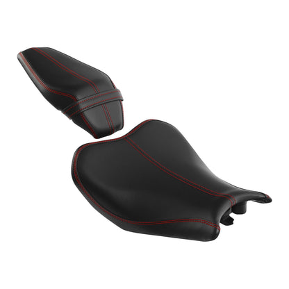 Rider Driver Passenger Seat Pad Cushion Fit For Kawasaki Z900 ZR900 17-23 Black