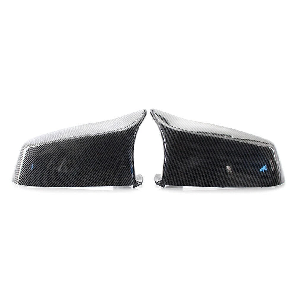 2x Carbon Fiber Rear View Mirror Cover Trim For BMW 5 Series E60 F10 F01 F02 E63