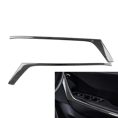 Interior Door Armrest Pusher Handle Cover Trim For Kia Stinger 2018-2023 Black