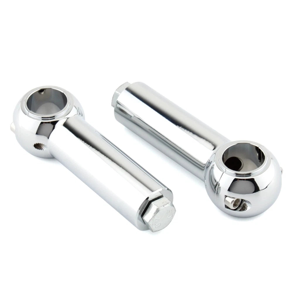 2pcs Handlebar Clamp Riser Rise Bar For Harley Cruisers Choppers Chrome