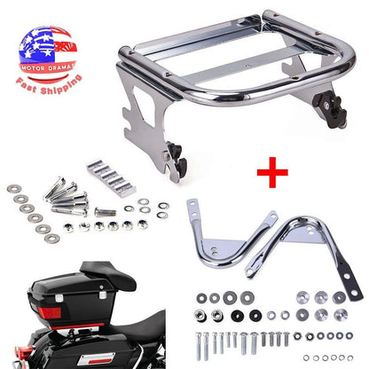 Detachable 2 up Tour Pack Mount Bracket Rack & Docking Hardware For Harley 97-08