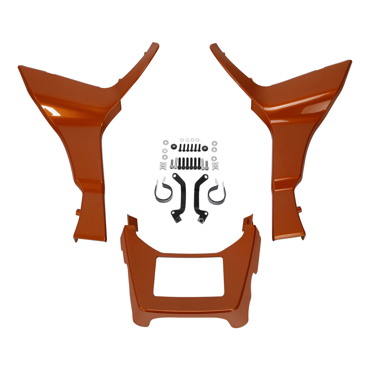 Side Fairing Chin Spoiler Cover For Harley Road Glide FLTR 17-Up Amber Whiskey
