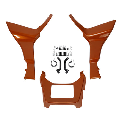 Side Fairing Chin Spoiler Cover For Harley Road Glide FLTR 17-Up Amber Whiskey