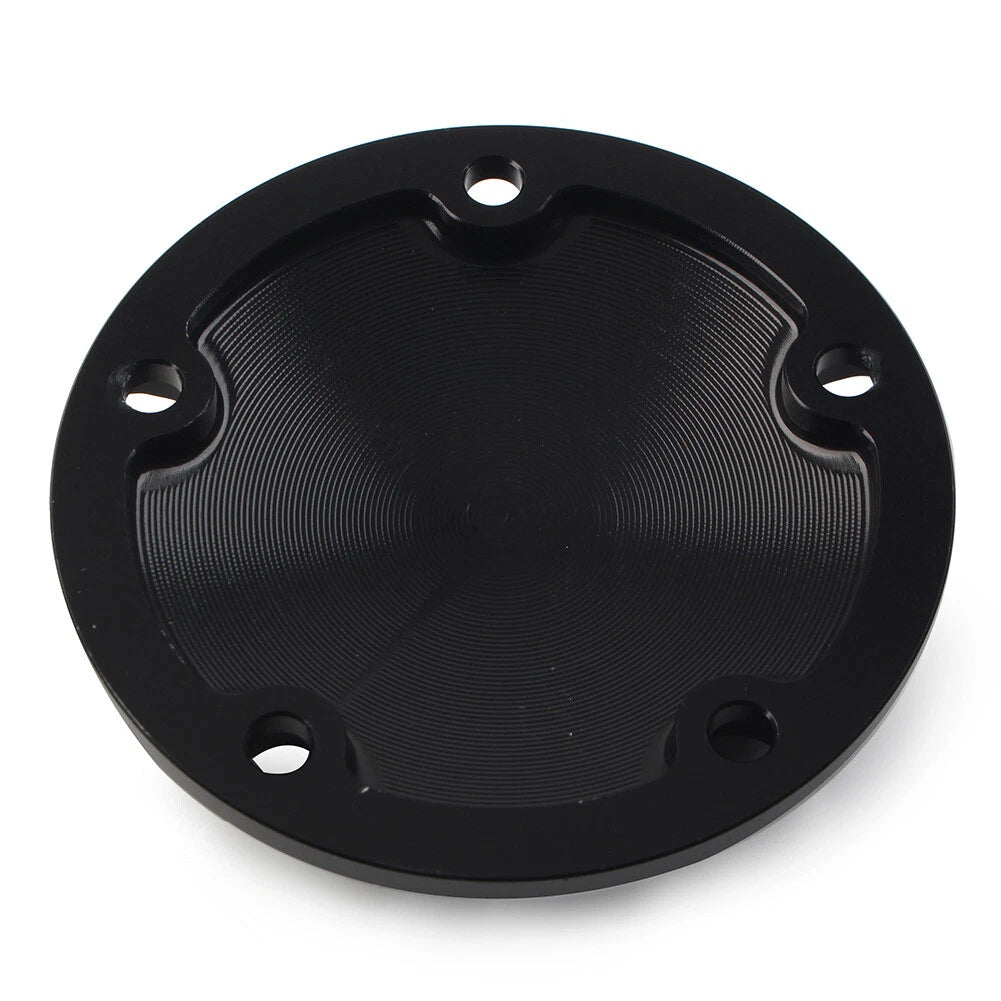 Fit Harley Twin Cam 99-17 Touring Electra Glide 5 Holes Timing Point Cover Black