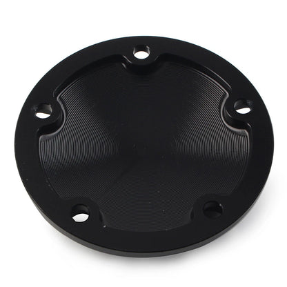 Fit Harley Twin Cam 99-17 Touring Electra Glide 5 Holes Timing Point Cover Black