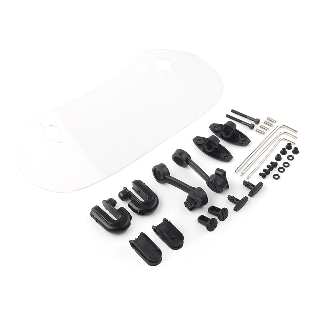 Clip-On Windshield Extension Spoiler Windscreen Deflector Clear Universal USA