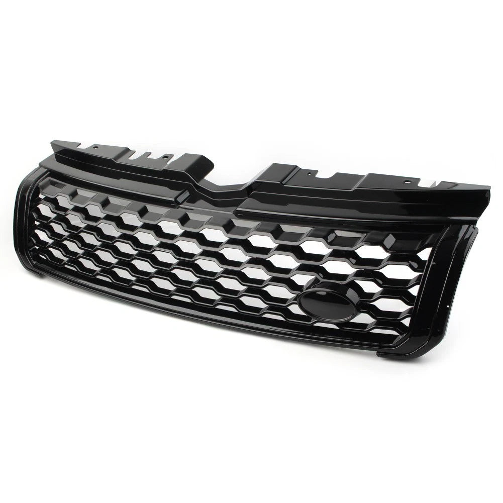 Front Bumper Center Upper Grille Glossy Black For Range Rover Evoque 2010-2018