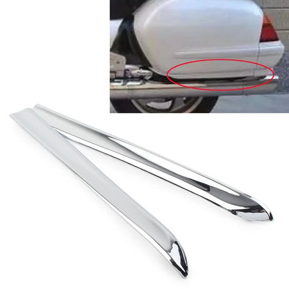 2x Chrome Left & Right Saddlebag Moulding For Honda Goldwing GL1800 2001-2011 02