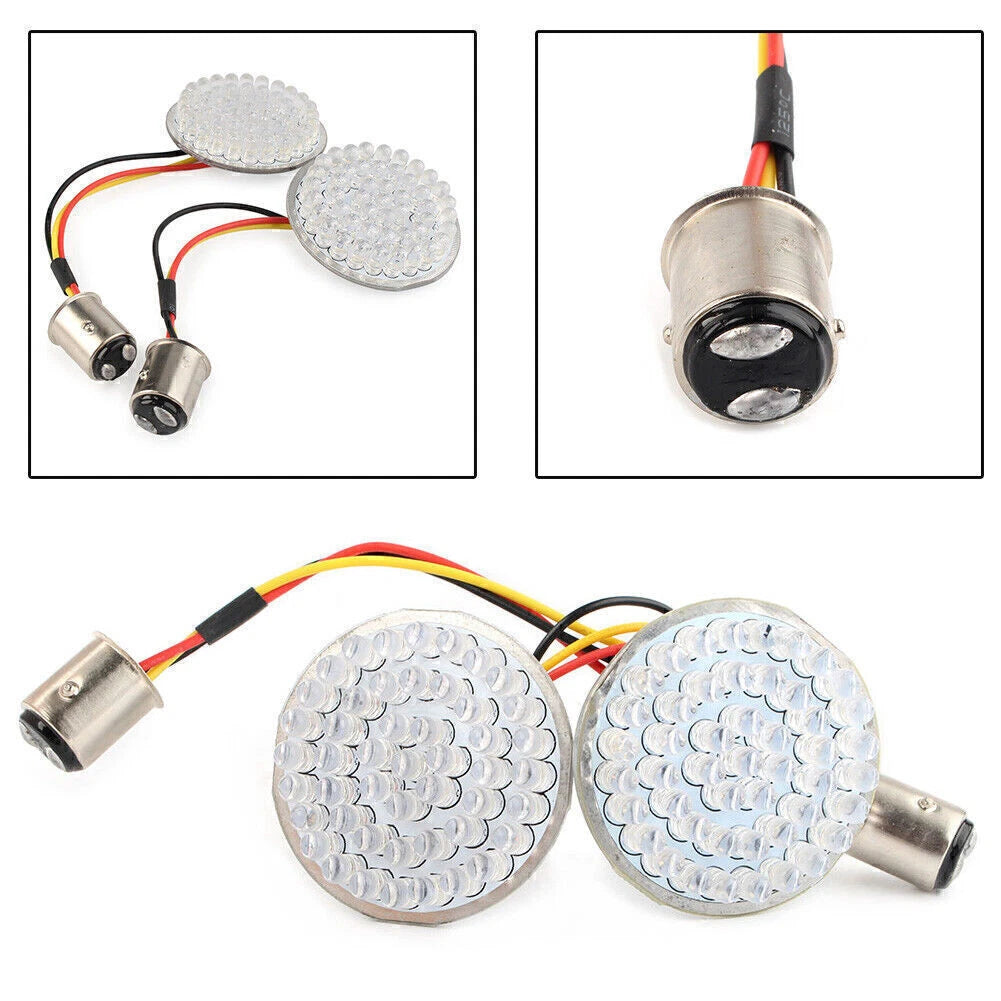 48-SMD LED Turn Signal Light Bulb Lamp  Fit Bobber Chopper Cafe Racer